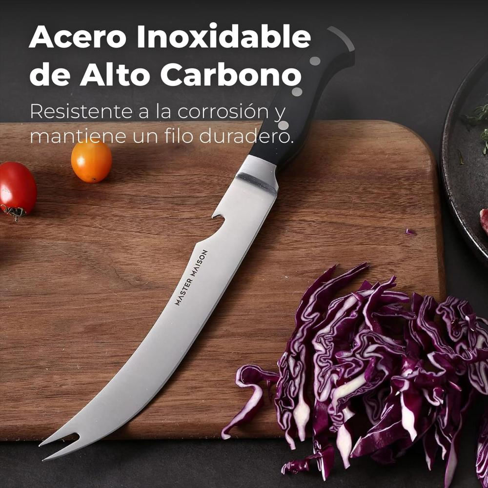 Cuchillo Hoja Curva Cimitarra Acero Inoxidable Carniceria img #4