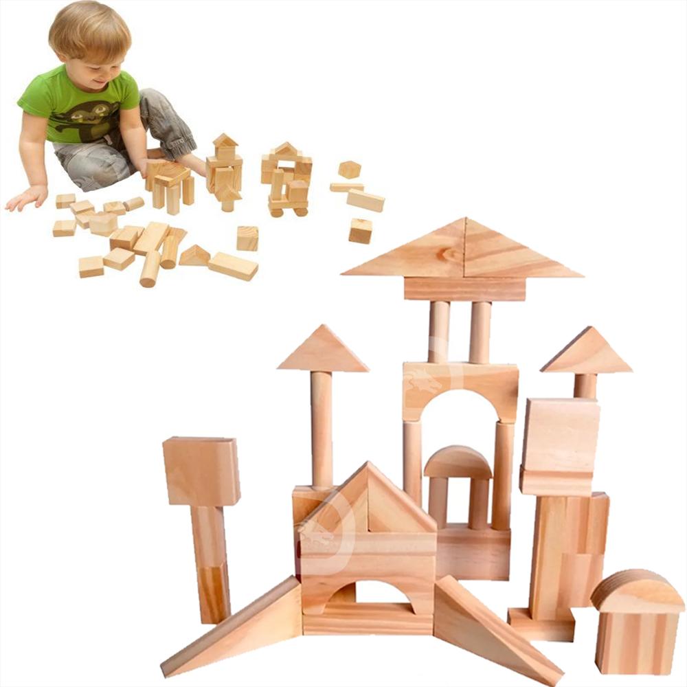 Castillo En Madera 3D Bloques De Construccion Didactico img #1