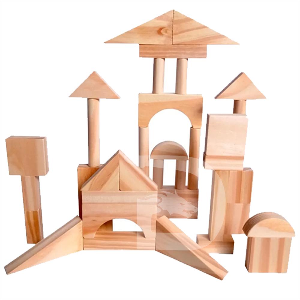 Castillo En Madera 3D Bloques De Construccion Didactico img #2