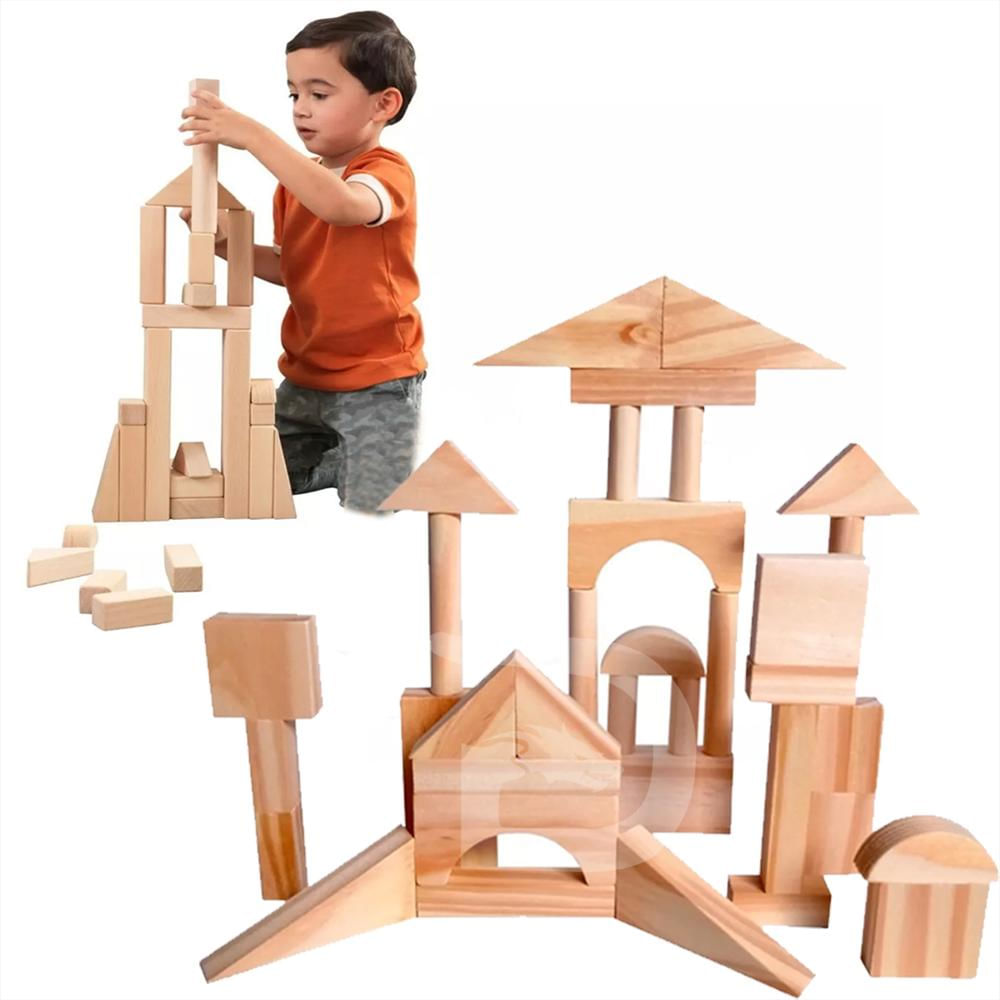 Castillo En Madera 3D Bloques De Construccion Didactico img #4