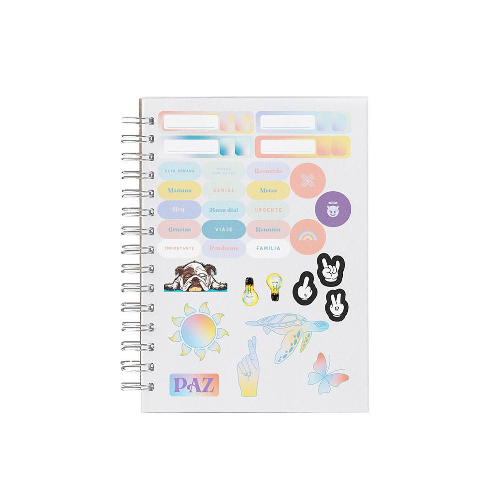 Cuaderno Paint Blue Cuadriculado 80 hojas Argollado tapa dura SOSARTE img #4