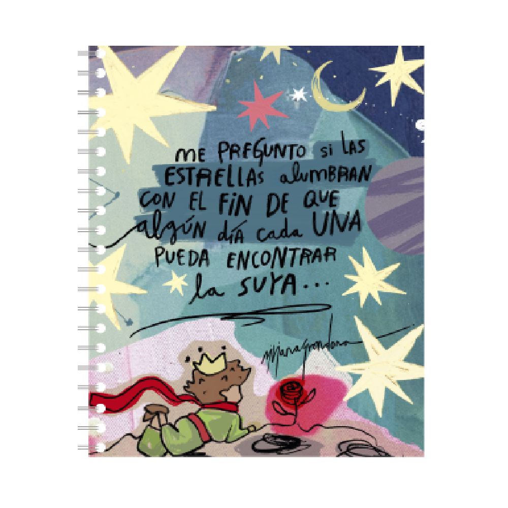 Cuaderno  Rayado 160 hojas Argollado tinta negra img #1