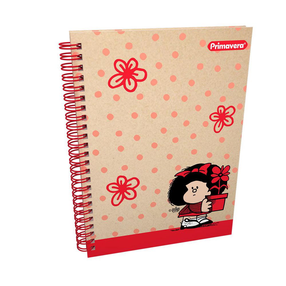 Cuaderno  Rayado 80 hojas Argollado tapa dura PRIMAVERA img #1