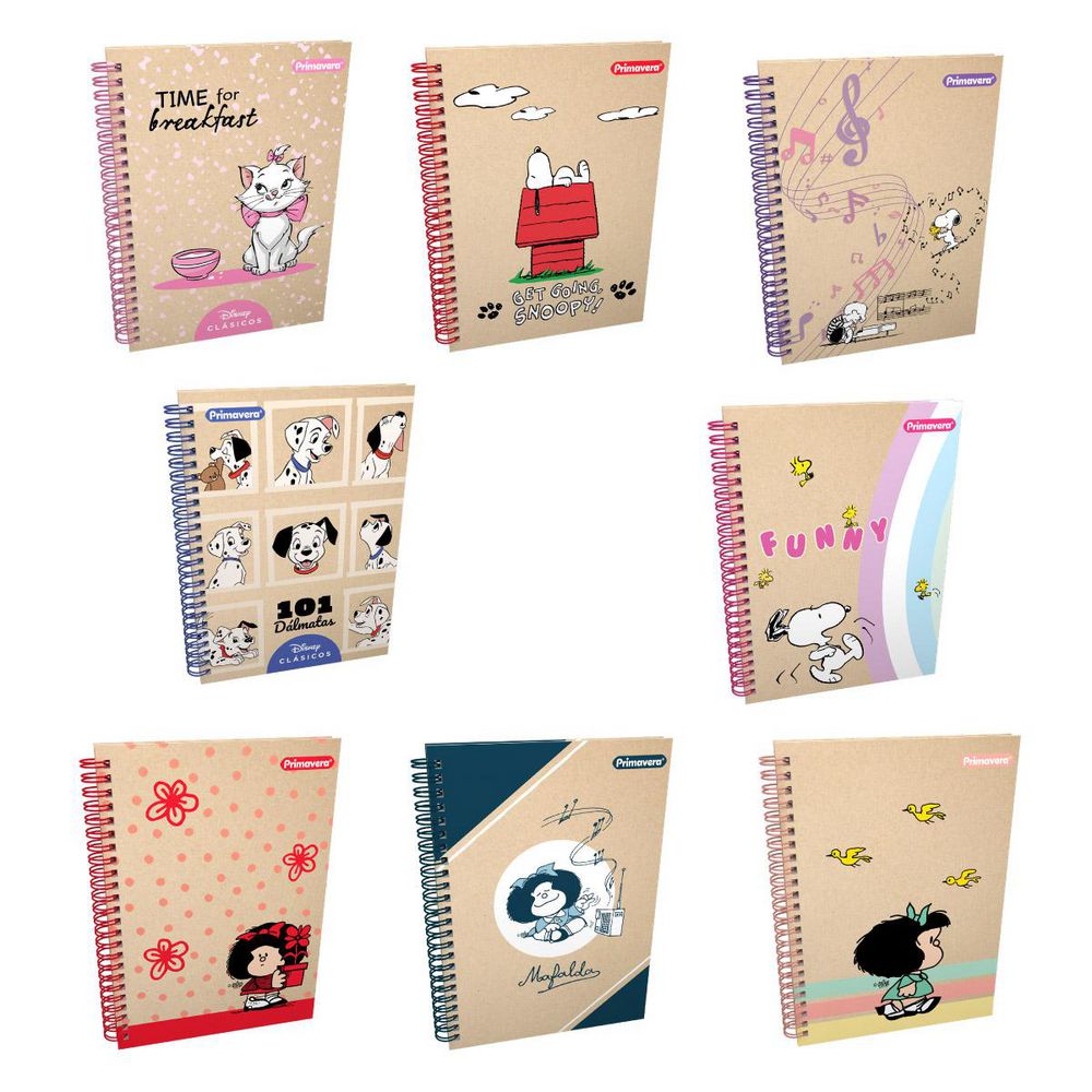 Cuaderno  Rayado 80 hojas Argollado tapa dura PRIMAVERA img #8