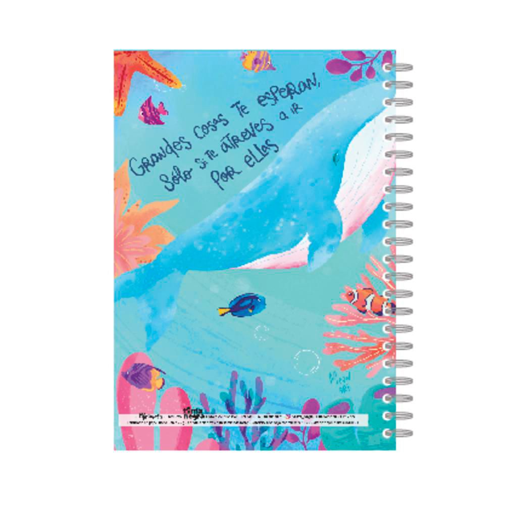 Cuaderno  Mixto 160 hojas Argollado tinta negra img #2