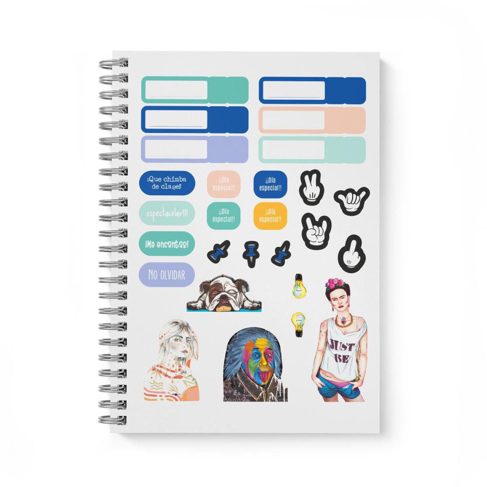 Cuaderno  Rayado 80 hojas Argollado tapa dura SOSARTE img #4