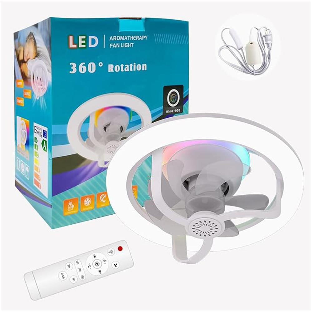 Ventilador Techo Lámpara Aromaterapia 360 Control Difusor img #1