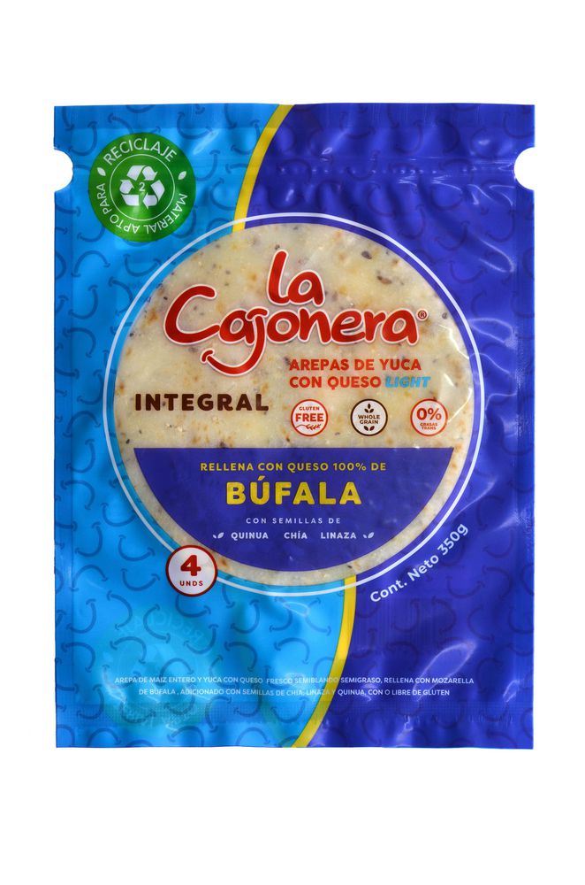 Arepa LA CAJONERA Yuca Rellena de Queso Bufala (350  gr) img #1