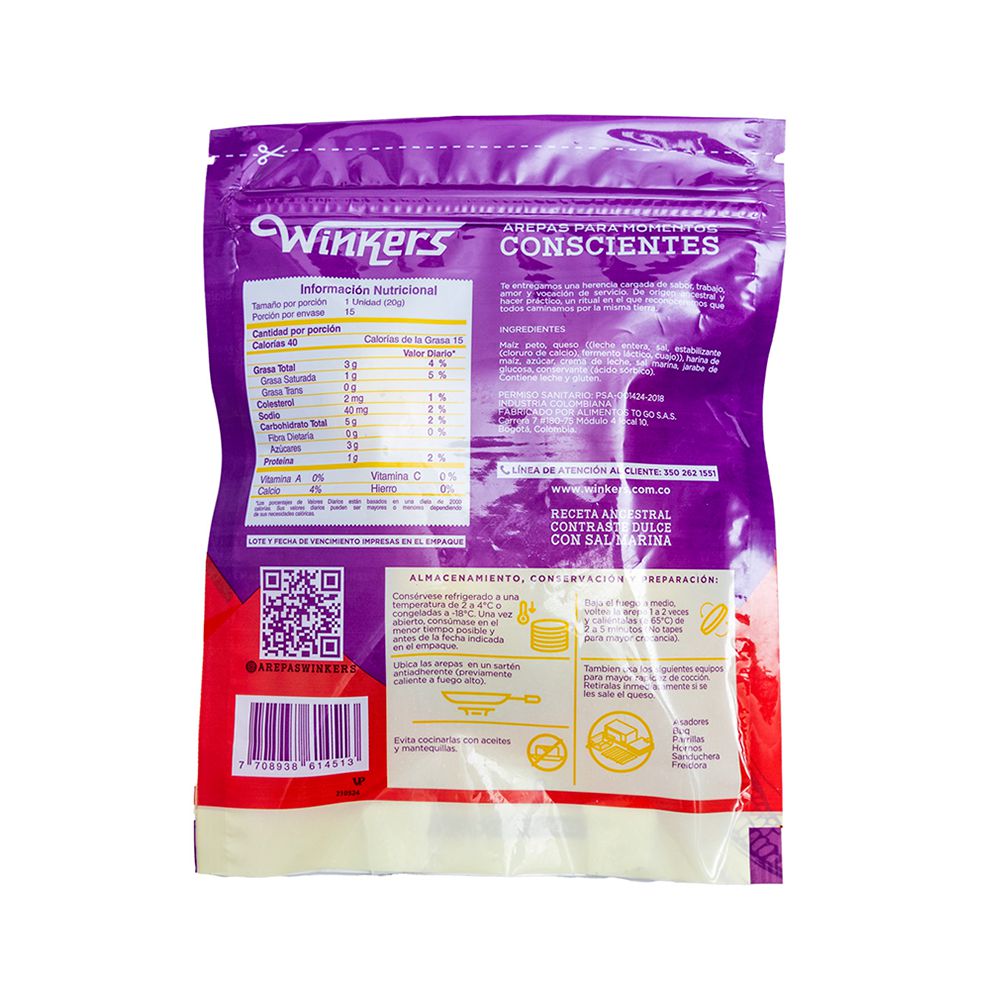Arepas Winkers Maiz dulce (300  gr) img #2