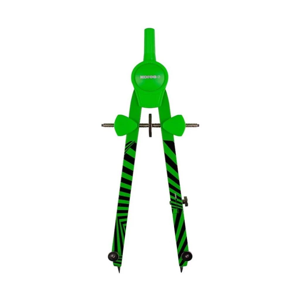 Compas De Precisión Metálico Grafiko Kores Verde Neón img #2