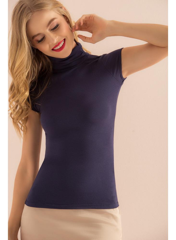 blusas cuello de tortuga manga corta