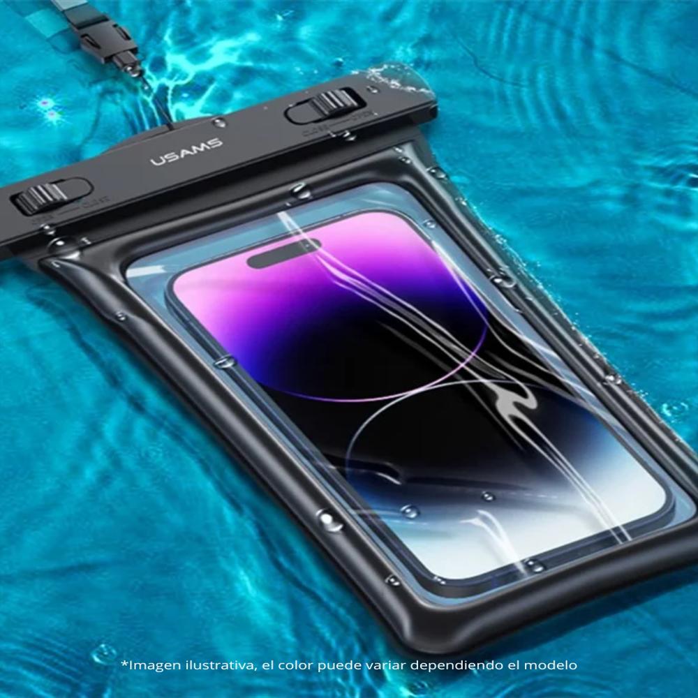 Funda Impermeable Para Celular Yd011 Usams Ipx8 Hasta 7 pulgadas Blanco img #2
