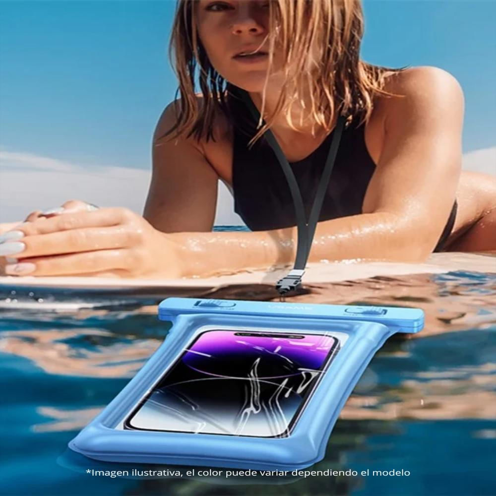 Funda Impermeable Para Celular Yd011 Usams Ipx8 Hasta 7 pulgadas Blanco img #3