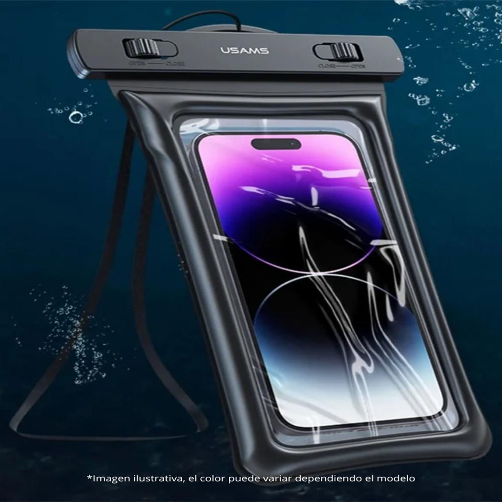 Funda Impermeable Para Celular Yd011 Usams Ipx8 Hasta 7 pulgadas Blanco img #4