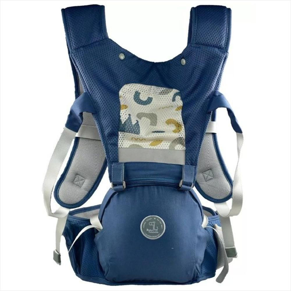 Cargador Bebe Porta Beb Nio Azul Ergonmico Con Asiento 6050 Valentina img #1
