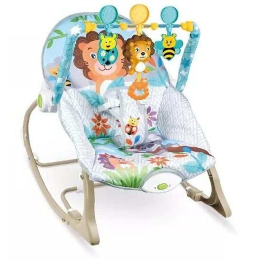 Silla Mecedora, Vibradora Y Musical Crececonmigo 3 En 1 Bebe Leon King Toldillo img #1