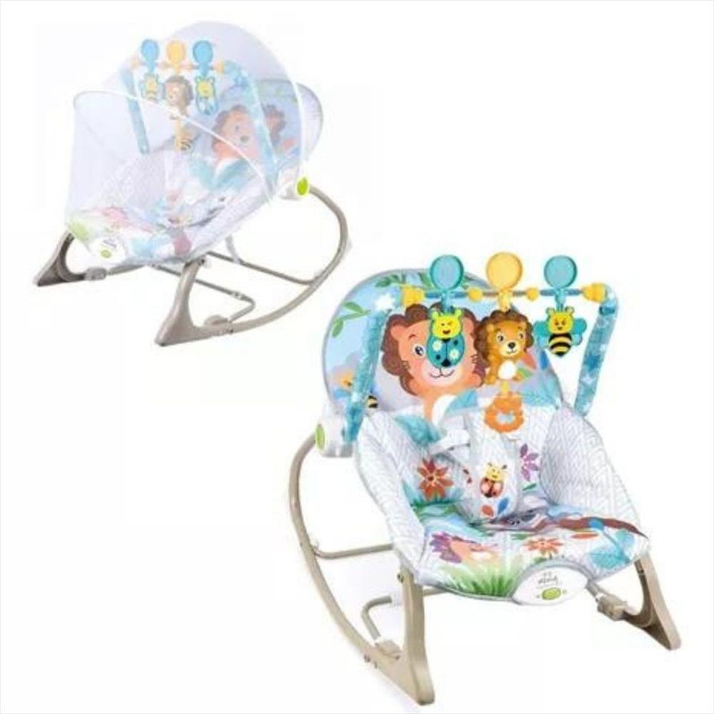 Silla Mecedora, Vibradora Y Musical Crececonmigo 3 En 1 Bebe Leon King Toldillo img #4
