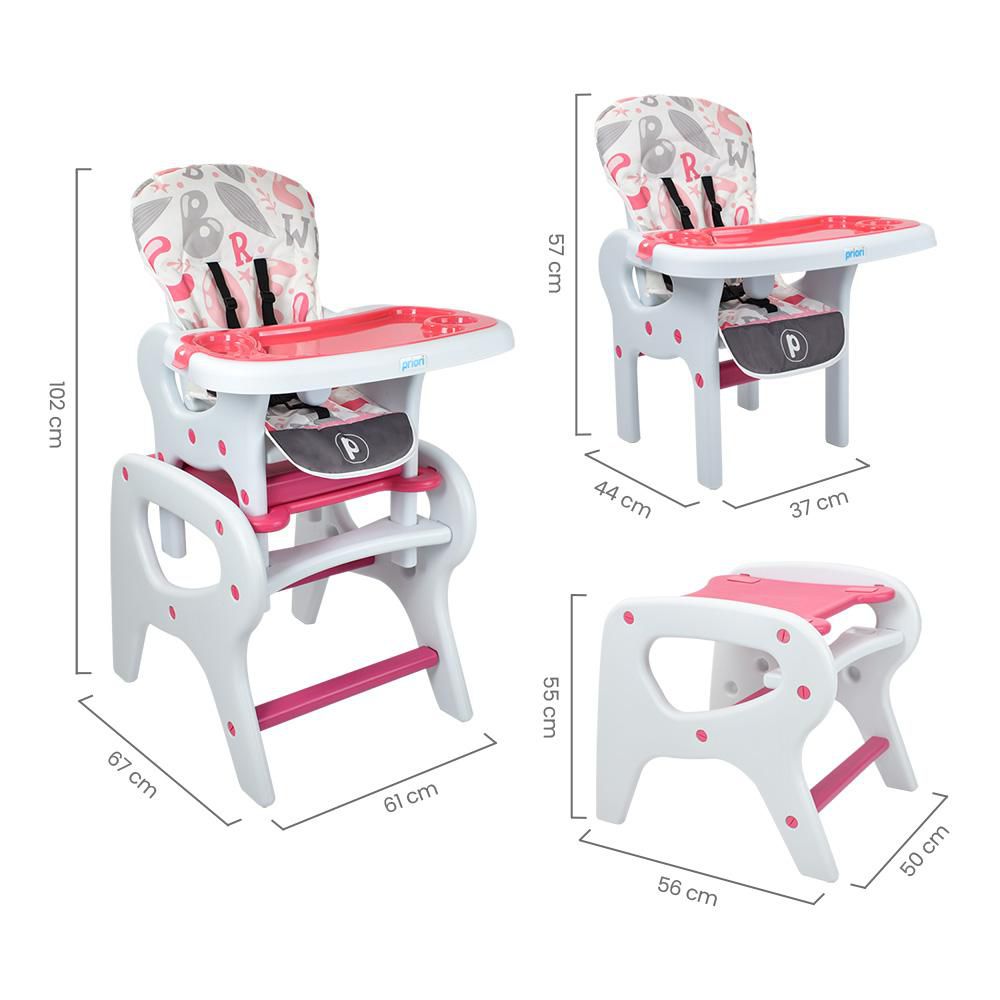 Silla Comedor Bebé 2 En 1 Pcm10 Abc Rosa Priori PRIORI PCM10 ABC ROSA img #4