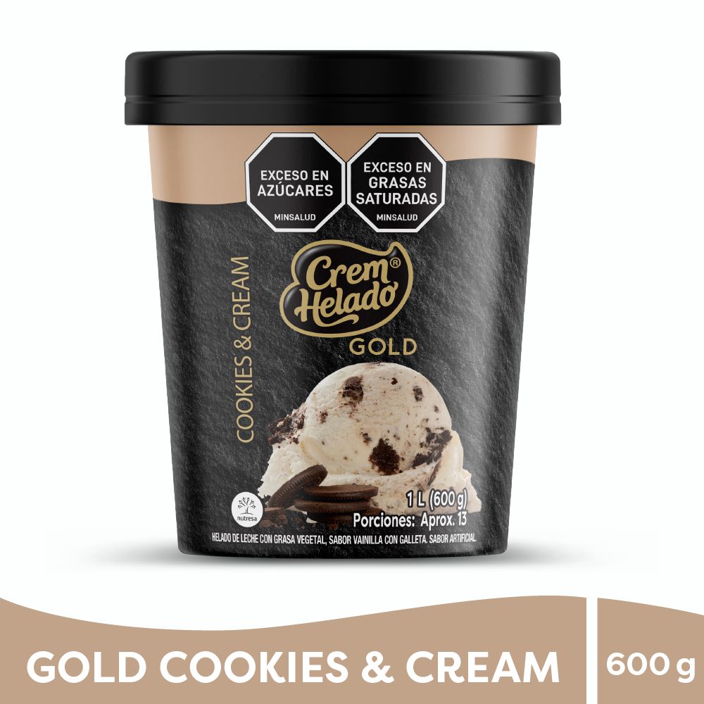 Helado CREM HELADO cookies & cream (600  gr) img #1