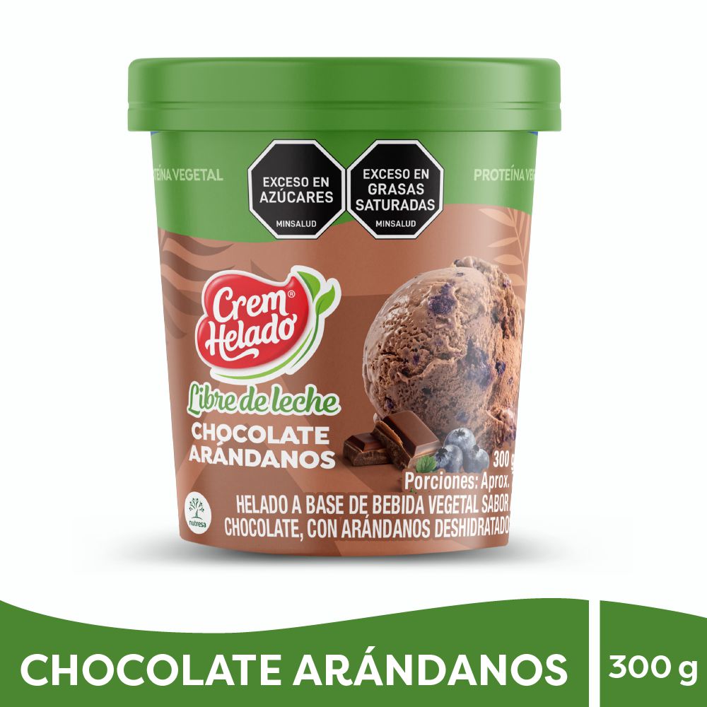 Helado CREM HELADO chocolate arándanos libre de leche (300  gr) img #1