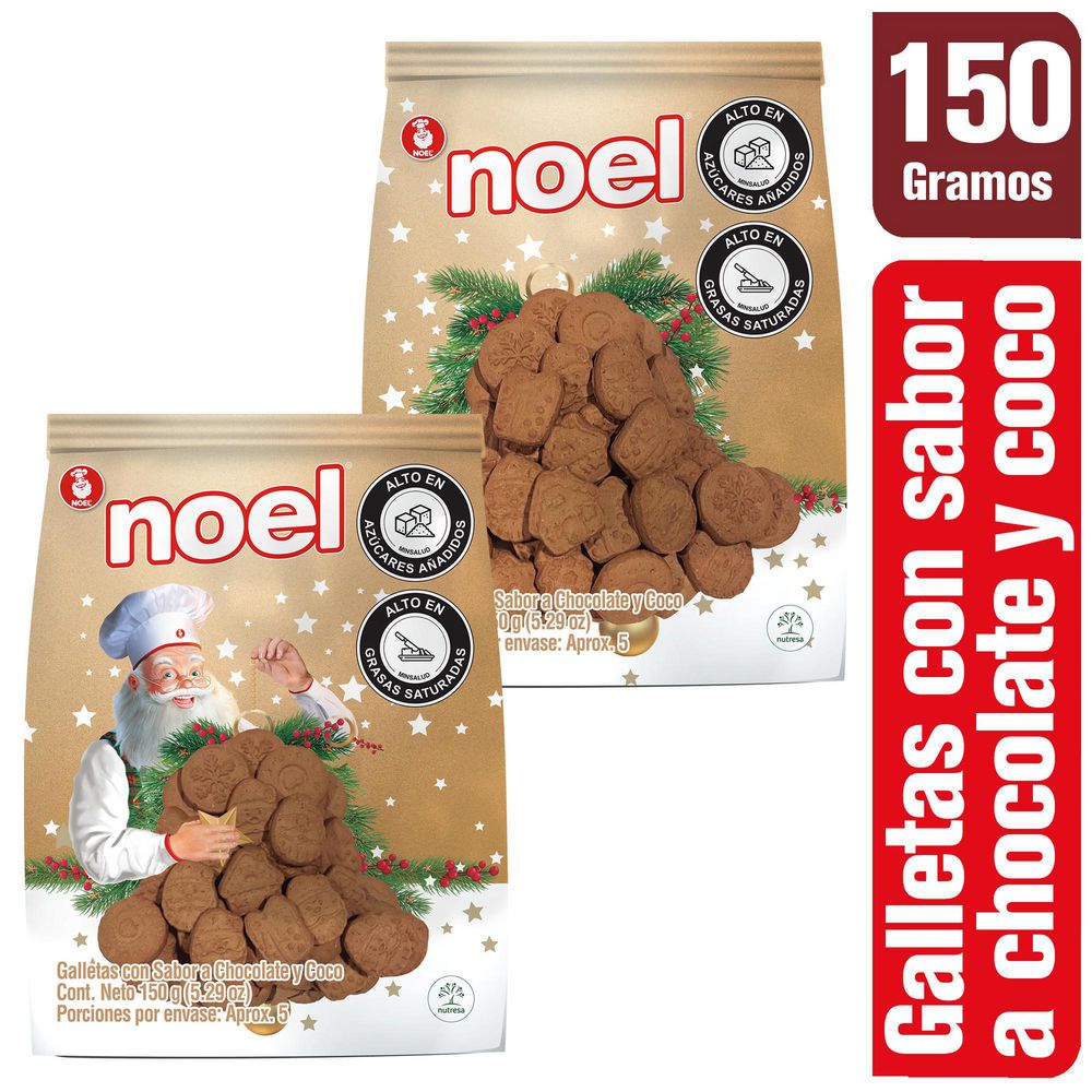 Galleta NOEL Choco Coco Navidad (150  gr) img #1
