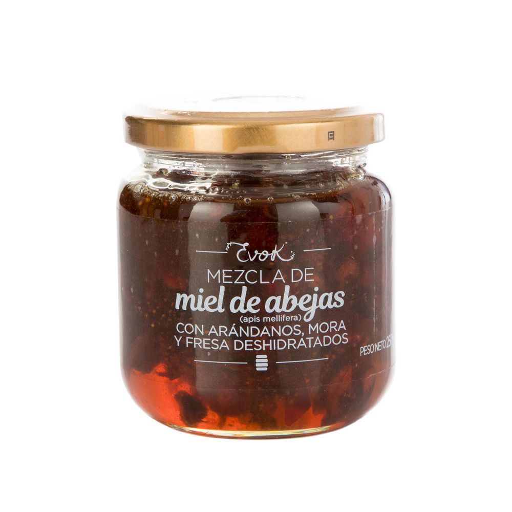 Miel de abeja EVOK arándanos, mora, fresa deshidratada (250  gr) img #1