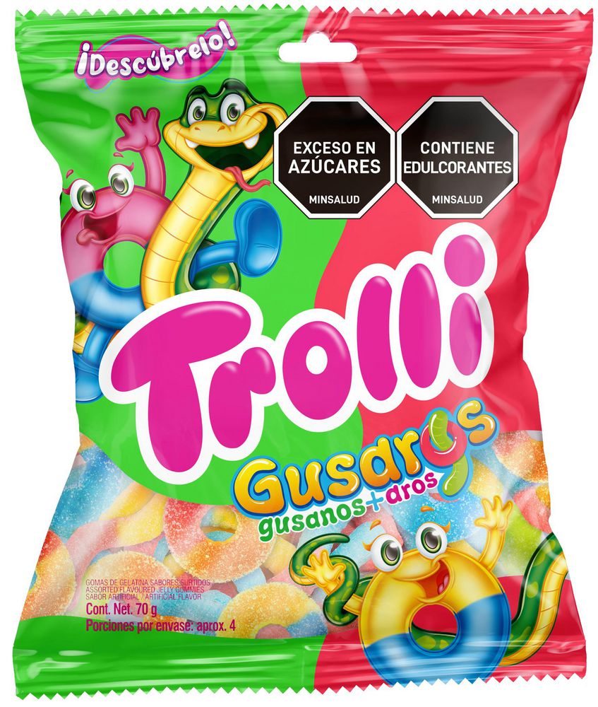 Gomas TROLLI GELATINA GUSAROS (70  gr) img #2