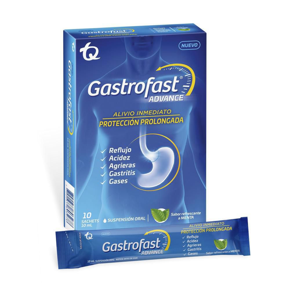 Suspensión oral GASTROFAST para acidez y reflujo x10und (100  ml) img #2