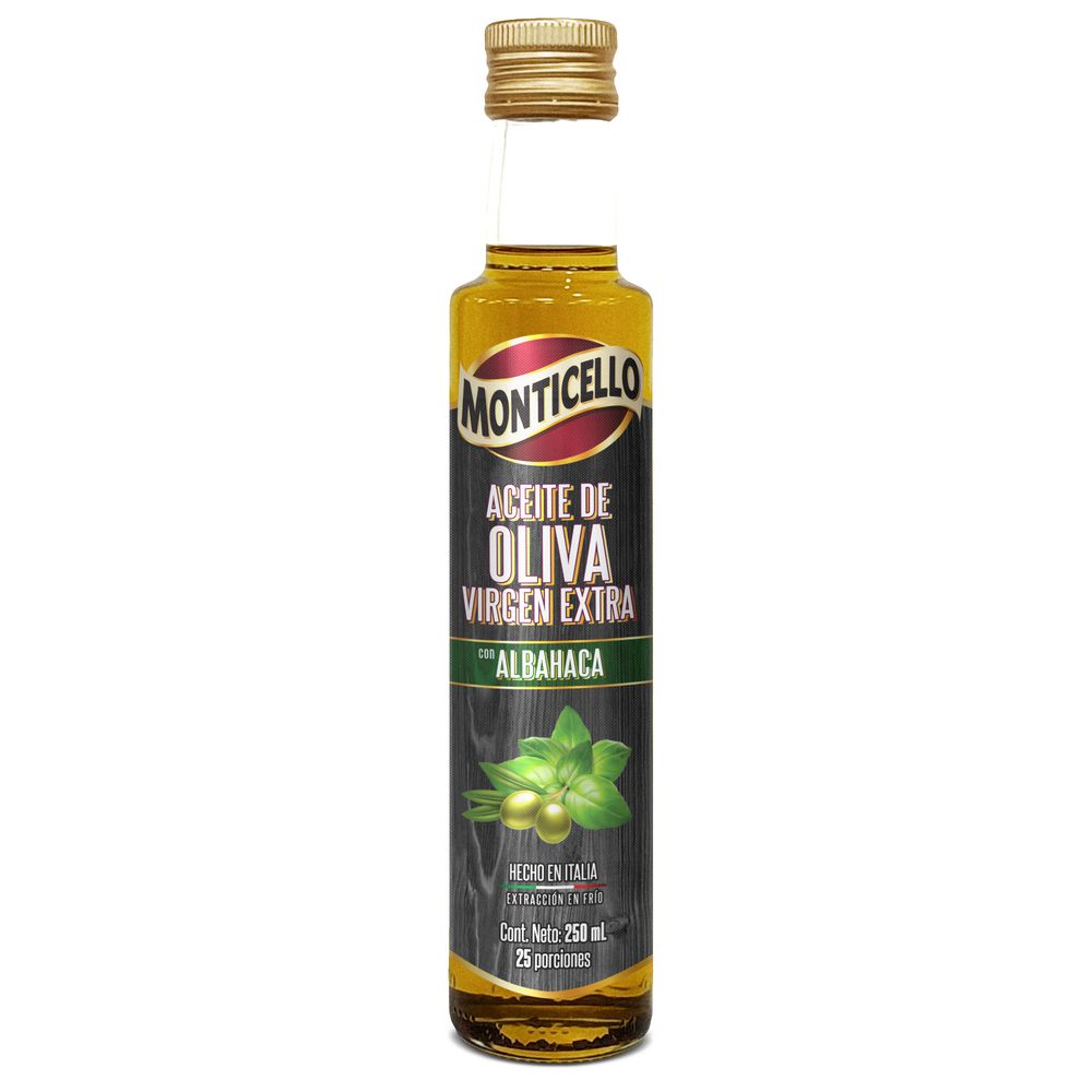 Aceite de Oliva MONTICELLO CON ALBAHACA (250  ml) img #1