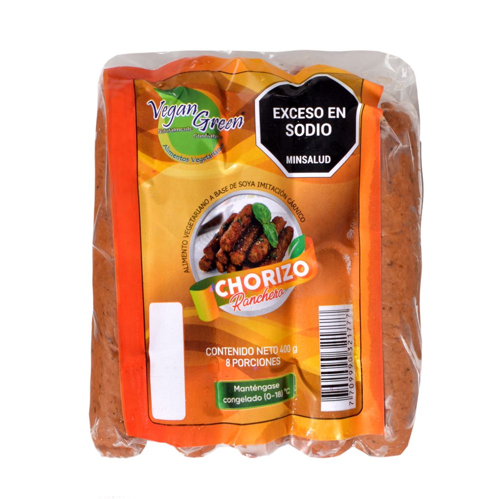 Chorizo Vegan Green Vegetariano (400  gr) img #1