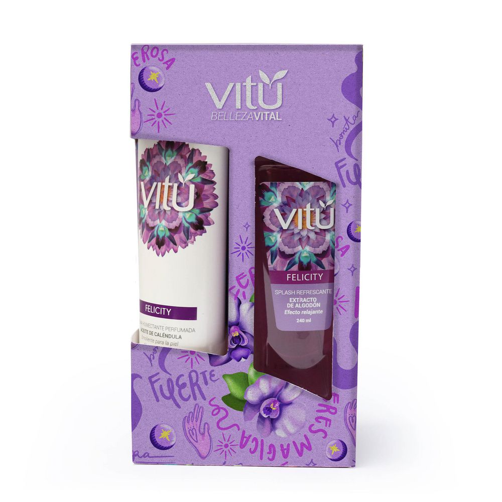 Kit cuidado corporal VITU Crema corporal + splash (360  ml) img #1