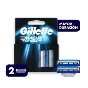 Máquina De Afeitar Gillette MACH 3 Turbo Repuestos (2 und)