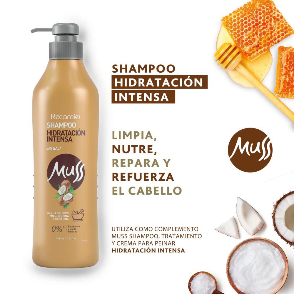 Shampoo MUSS Hidratación Intensa (1000  ml) img #2