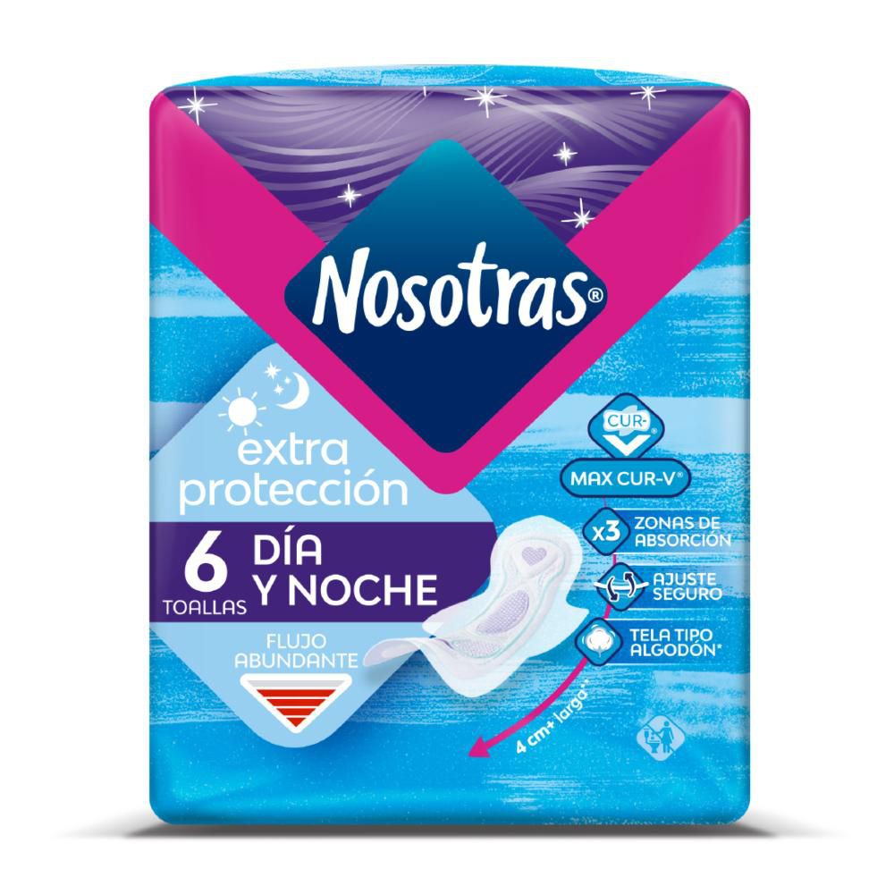 Toallas higiénicas NOSOTRAS Extraprotección (6  und) img #1