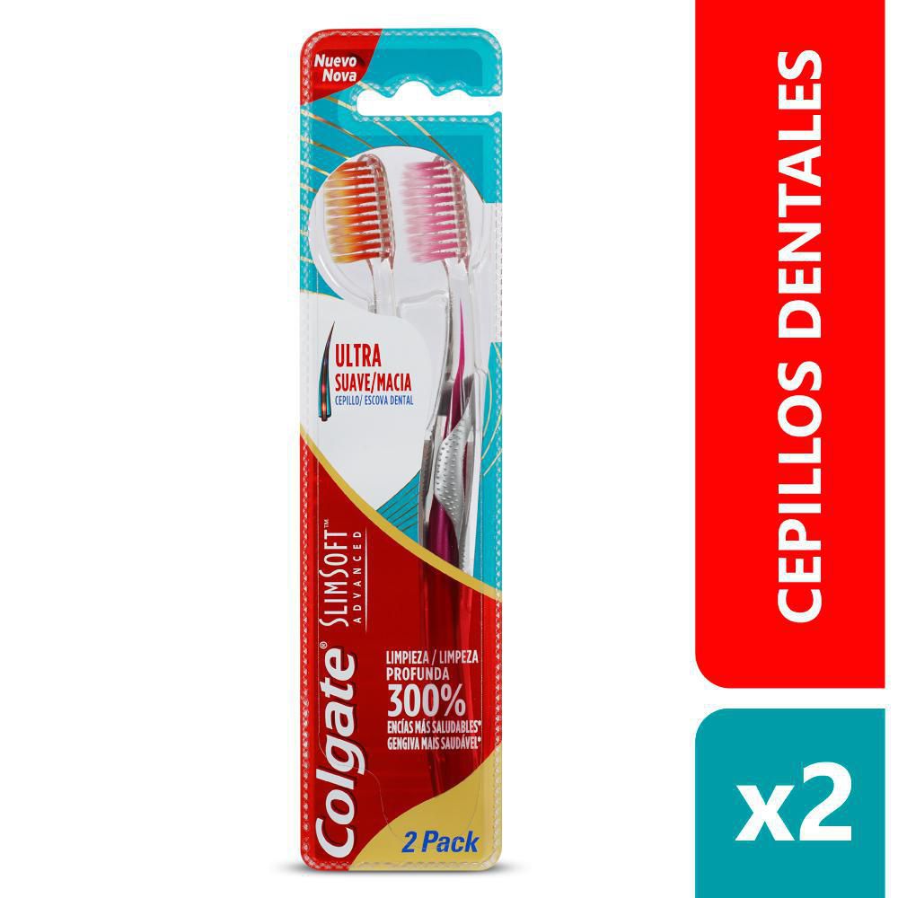 Cepillo De Dientes COLGATE Slim Soft Advanced Suave (2  und) img #1