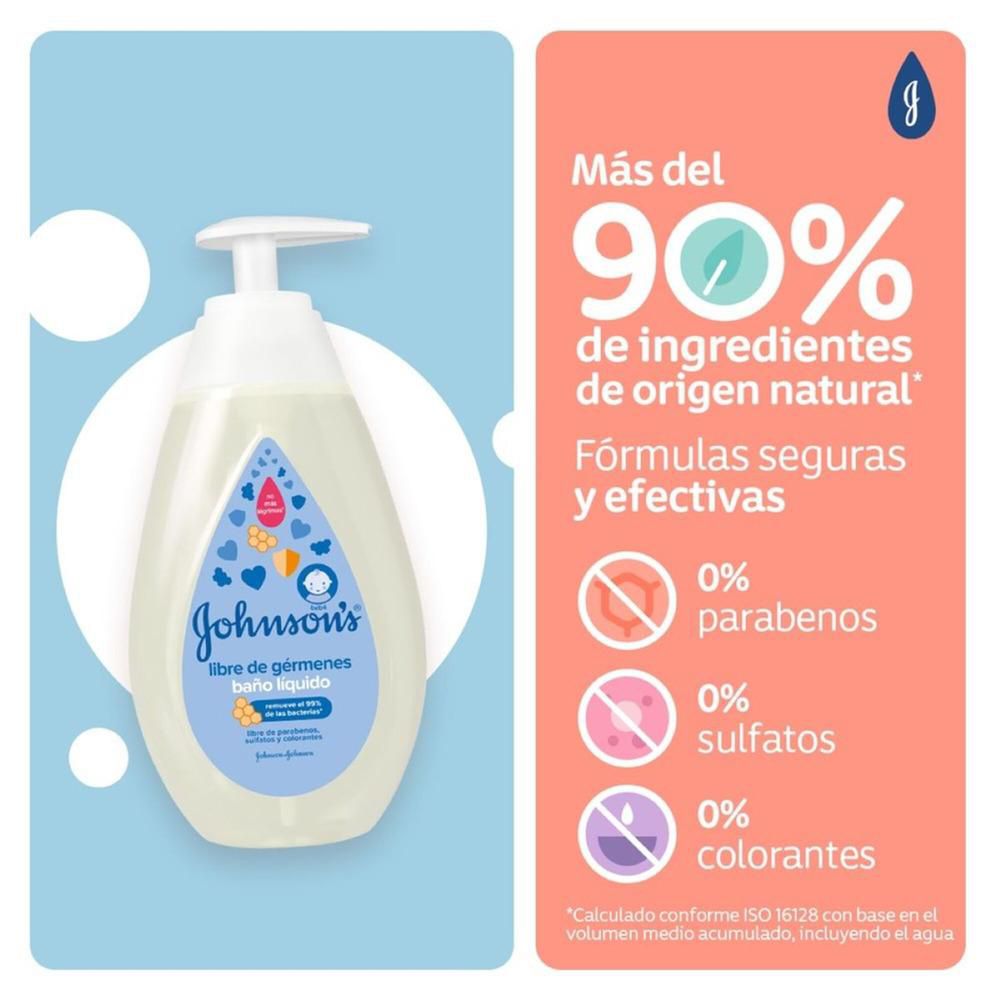 Baño Líquido Bebé JOHNSON S Libre de Gérmenes (400  ml) img #4