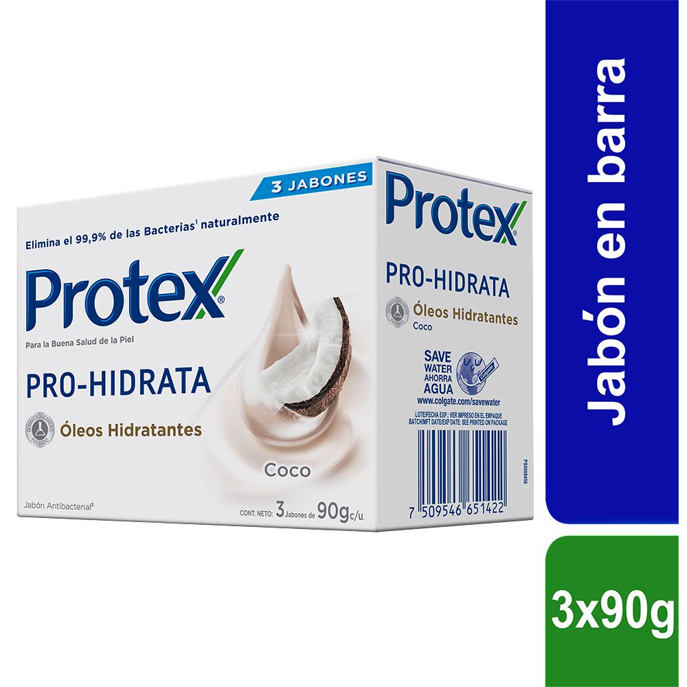Jabón PROTEX Prohidrata Coco Barra x3und 90gr (270  gr) img #1
