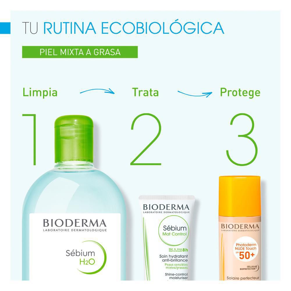 Agua micelar  BIODERMA sebium H2O piel mixta a grasa (100  ml) img #5