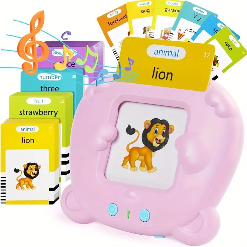 255 Tarjetas Parlantes De Aprendizaje Español Ingles Rosa img #1