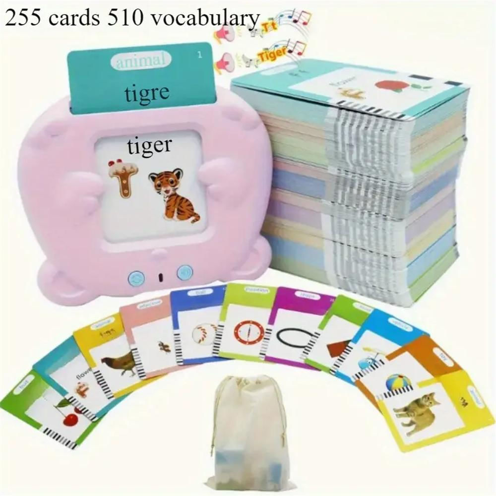 255 Tarjetas Parlantes De Aprendizaje Español Ingles Rosa img #4
