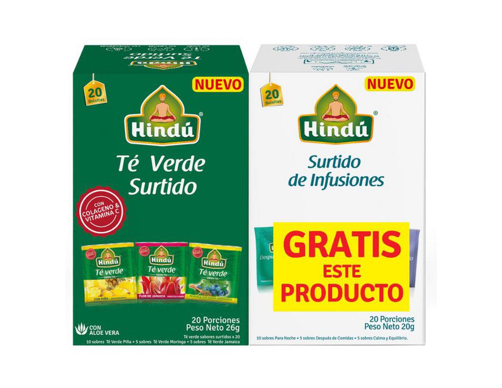 Oferta Te Verde Surtido HINDU VERDE SURTIDO INFUSIONES SURTI (20  und) img #1