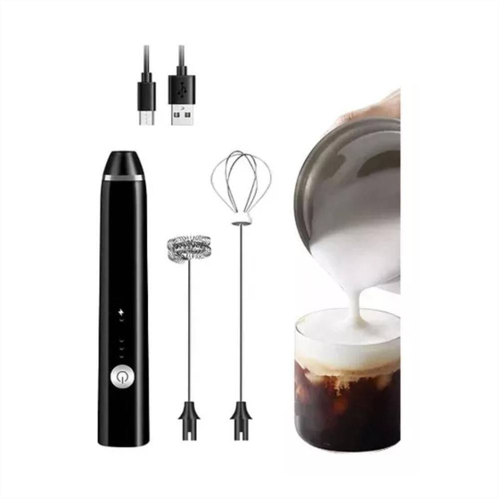Batidor Espumador Leche Eléctrico Recargable Mezclador Huevo img #2