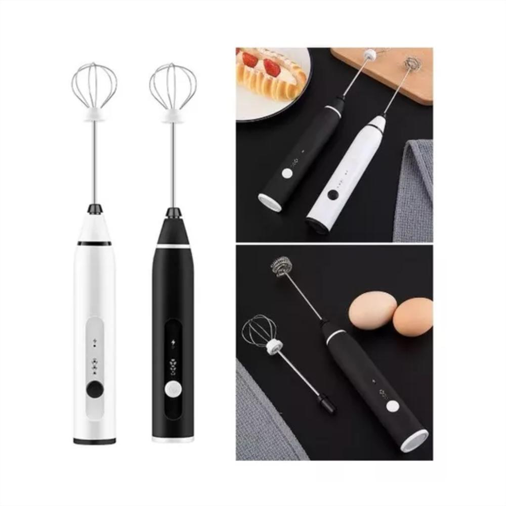 Batidor Espumador Leche Eléctrico Recargable Mezclador Huevo img #3
