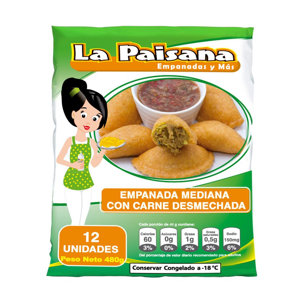 Paquete de Empanada con carne  LA PAISANA 400  gr img #1