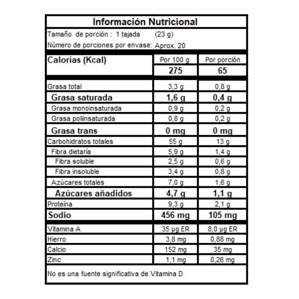 Pan PERMAN Tajado (450  gr) img #2