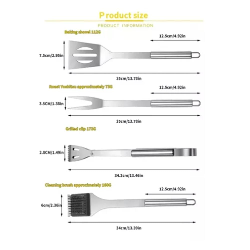 Kit De Parrilla 15 Piezas, Herramientas Resistentes Para Disfrutar Tu Barbacoa img #2