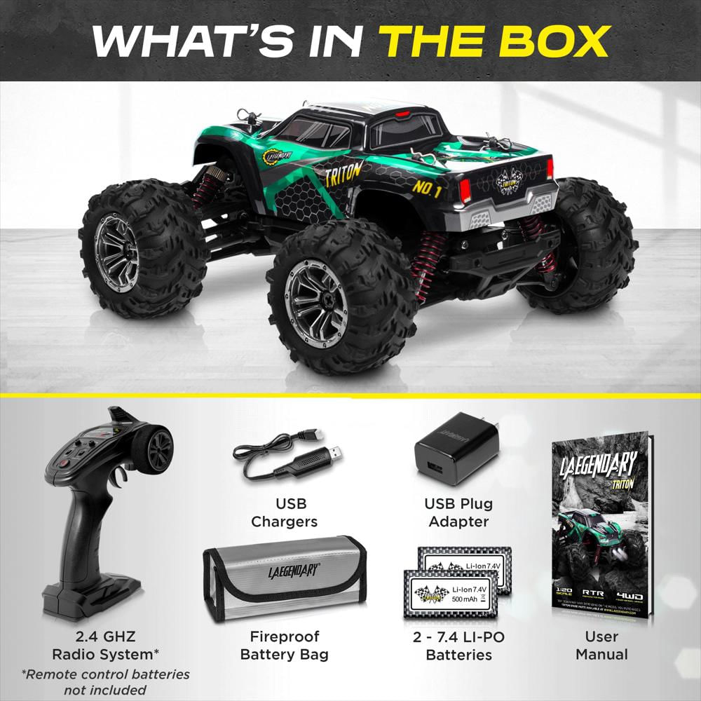 Carro Rc 4X4 A Escala 1:10 Con Motor Potente img #3