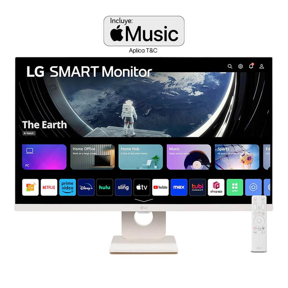 Monitor LG Smart 27 pulgadas IPS 27SR50FW  Blanco img #1