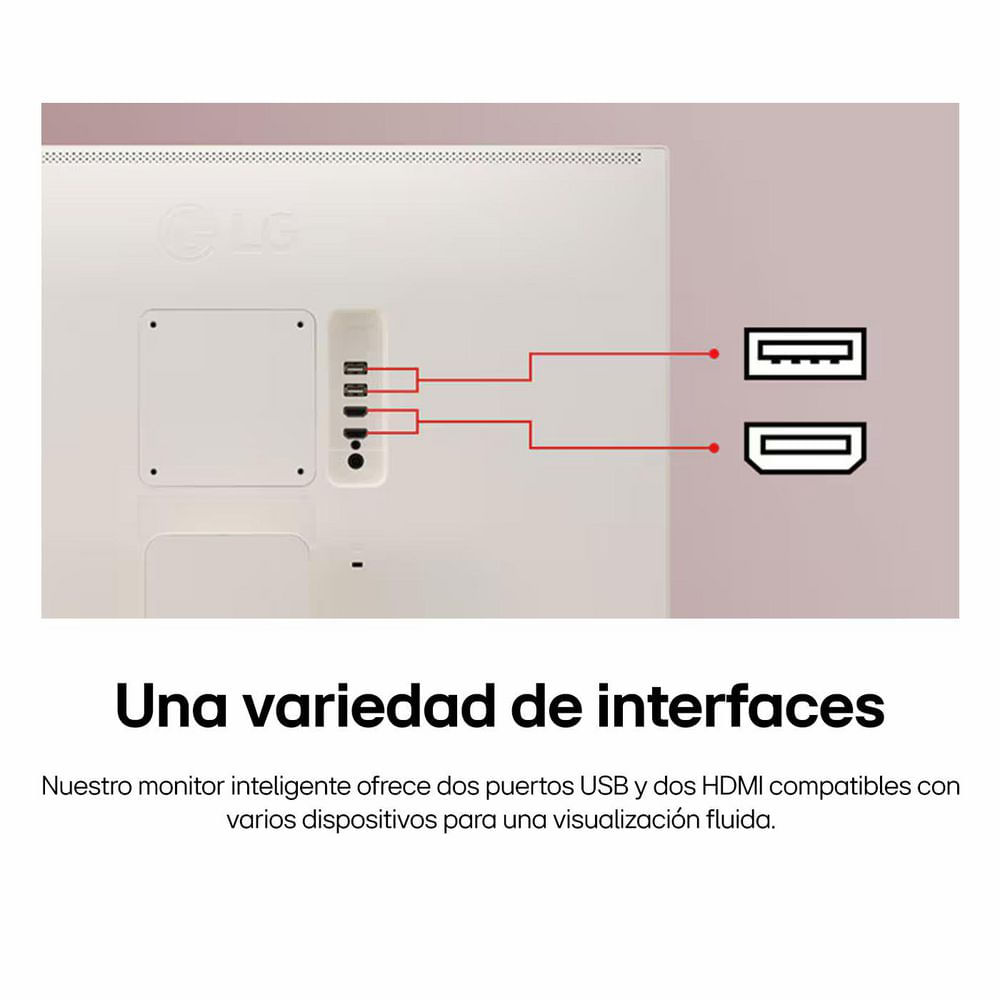 Monitor LG Smart 27 pulgadas IPS 27SR50FW  Blanco img #5