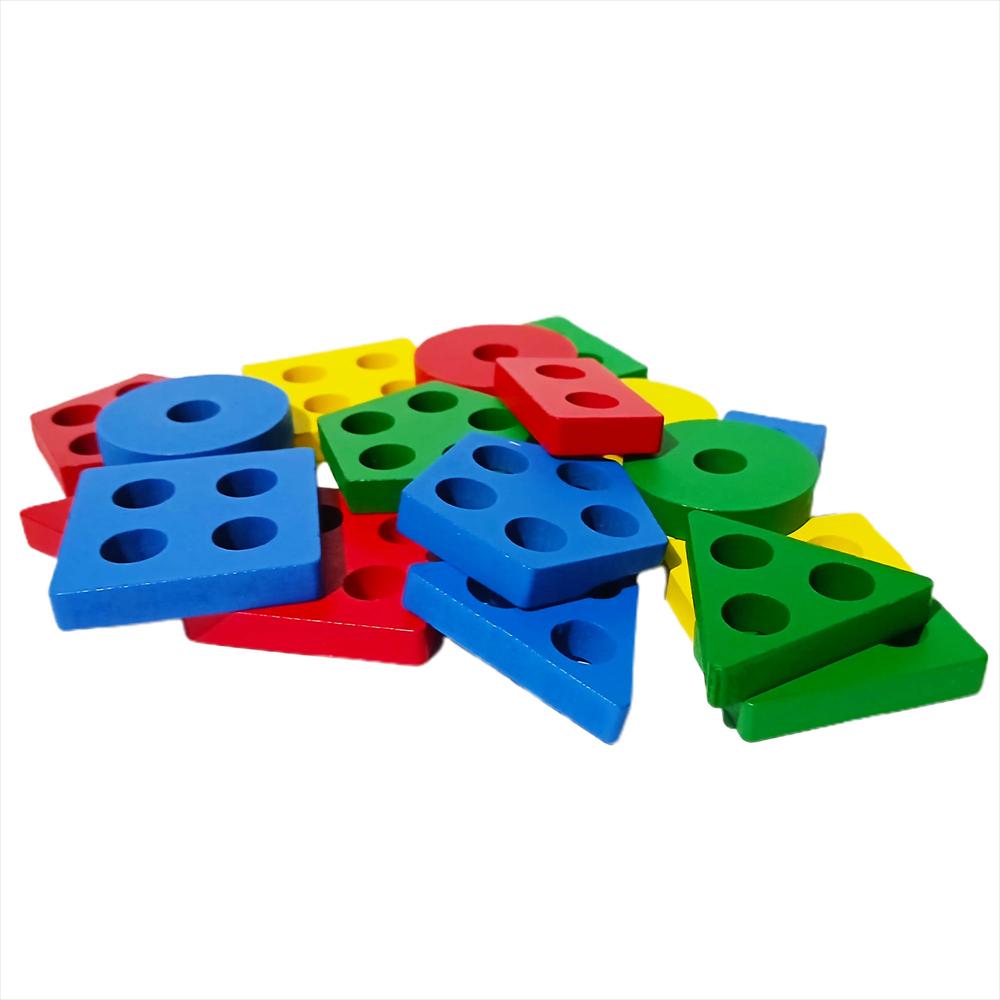 Juguete Encajar Figuras Geométricas De Madera Para Niños img #2
